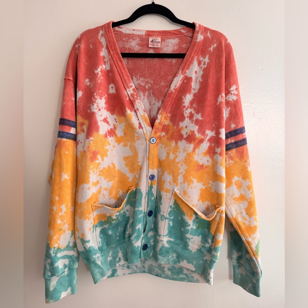American Vintage Tie Dye Cardigan - Eclectic Grandpa vibes!